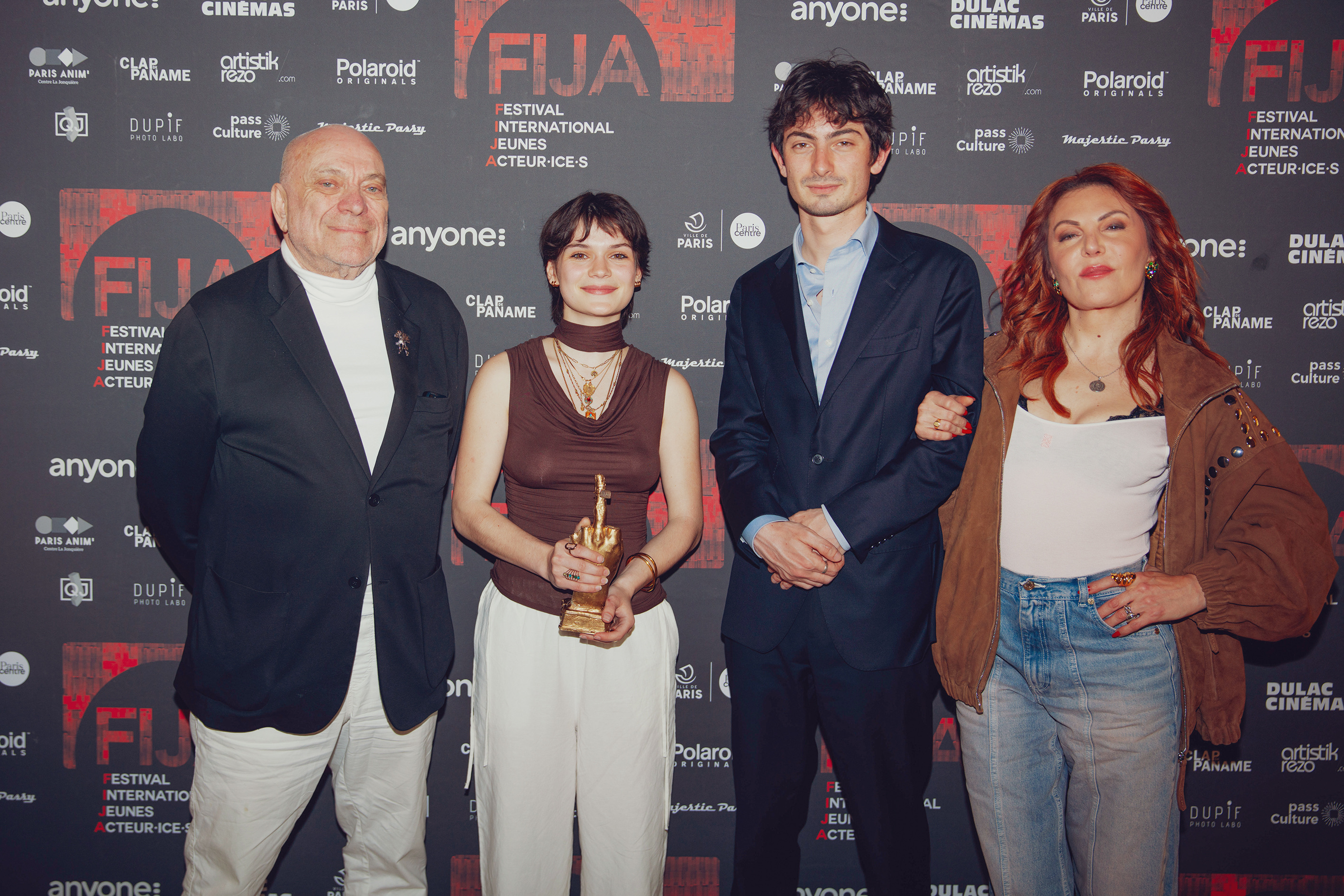 Théo Fernandez au Festival FIJA avec l'équipe du film The Click